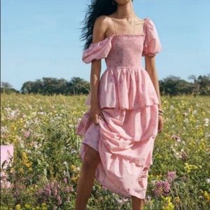 Loveshackfancy tiered midi dress